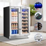 Dual Zone Wine & Beverage Cooler with Glass Door