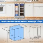 Dual Zone Wine & Beverage Cooler with Glass Door
