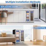 Dual Zone Wine & Beverage Cooler with Glass Door