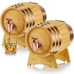 2-Pack Oak Barrel Wine & Whiskey Dispenser
