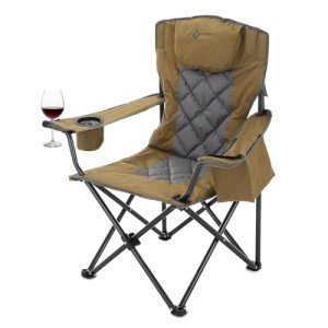 Portable Camping Chair with Wine Glass & Cooler