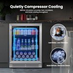 24" Beverage Refrigerator for Wine & Beer