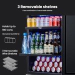 24" Beverage Refrigerator for Wine & Beer