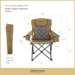 Portable Camping Chair with Wine Glass & Cooler