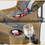 Portable Camping Chair with Wine Glass & Cooler