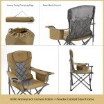 Portable Camping Chair with Wine Glass & Cooler