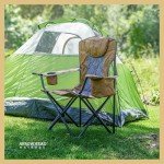 Portable Camping Chair with Wine Glass & Cooler