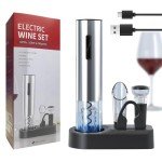 6-in-1 Electric Wine Opener Gift Set - Silver