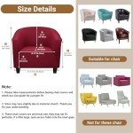Wine Red Stretch Club Chair Slipcover for Armchairs