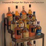Trapezoidal Liquor Cabinet Bar and Wine Rack