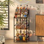 Trapezoidal Liquor Cabinet Bar and Wine Rack