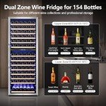 Dual Zone Wine Cooler for 154 Bottles