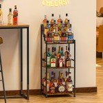 Trapezoidal Liquor Cabinet Bar and Wine Rack