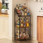 Trapezoidal Liquor Cabinet Bar and Wine Rack
