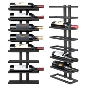 8-Tier Wall Mount Wine Rack for Stylish Storage