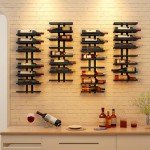 8-Tier Wall Mount Wine Rack for Stylish Storage