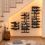 8-Tier Wall Mount Wine Rack for Stylish Storage