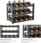 Bamboo 3-Tier Wine Rack for 12 Bottles