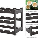 Bamboo 3-Tier Wine Rack for 12 Bottles