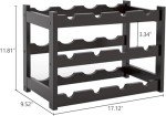 Bamboo 3-Tier Wine Rack for 12 Bottles