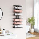 8-Tier Wall Mount Wine Rack for Stylish Storage