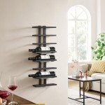 8-Tier Wall Mount Wine Rack for Stylish Storage