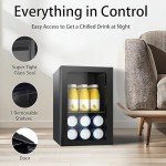 20 Can Glass Door Mini Beverage Cooler Fridge