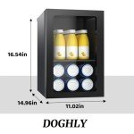 20 Can Glass Door Mini Beverage Cooler Fridge