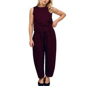 Plaid Crop Top and Lounge Pants Set