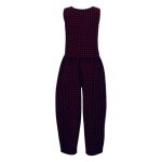 Plaid Crop Top and Lounge Pants Set