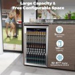 COWSAR 37-Bottle Wine Fridge with Glass Door
