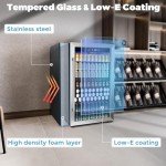 COWSAR 37-Bottle Wine Fridge with Glass Door