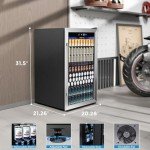 COWSAR 37-Bottle Wine Fridge with Glass Door