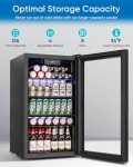 Compact Glass-Door Beverage Fridge for Wine & Beer