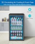 Compact Glass-Door Beverage Fridge for Wine & Beer