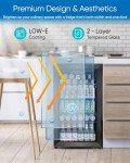 Compact Glass-Door Beverage Fridge for Wine & Beer