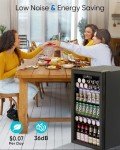 Compact Glass-Door Beverage Fridge for Wine & Beer