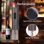 Automatic Rechargeable Electric Wine Opener with Foil Cutter