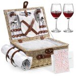 Stylish Picnic Basket Set for Couples