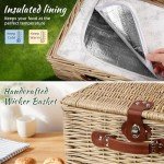 Stylish Picnic Basket Set for Couples