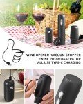 Electric Wine Opener Set with Foil Cutter & Aerator