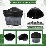 12-Pc Distressed Oak Wine Barrel Planters