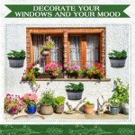 12-Pc Distressed Oak Wine Barrel Planters