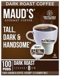 Maud's Dark Roast Coffee Pods, 100 Count