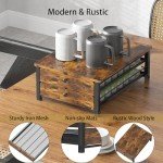2-Tier Rustic Coffee Pod Holder with Baskets