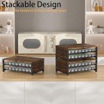 2-Tier Rustic Coffee Pod Holder with Baskets