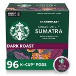 Starbucks Sumatra Dark Roast Coffee Pods, 96 Count