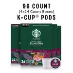 Starbucks Sumatra Dark Roast Coffee Pods, 96 Count