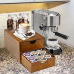 Wooden K Cup Organizer with Two Drawers