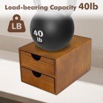 Wooden K Cup Organizer with Two Drawers